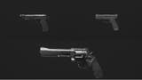 mw3 - The Renneti pistol is in the top left corner, the COR-45 Pistol is in the top left corner and The Basilisk pistol is beneath the two on an all black background.