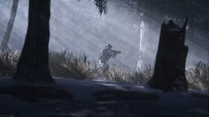 A character can be seen walking through the forest with a gun in MW3