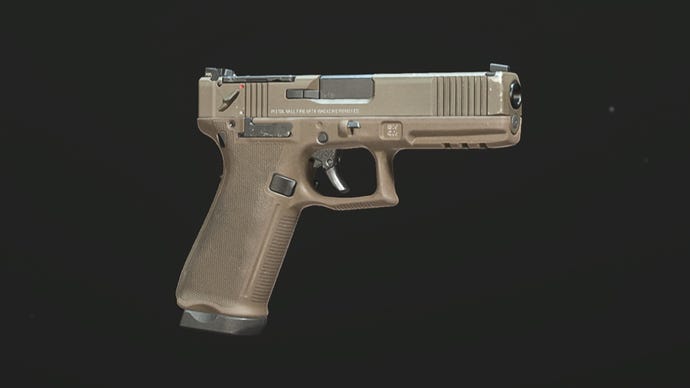 A close-up of the X13 Auto Pistol in the Modern Warfare 3 Gunsmith.