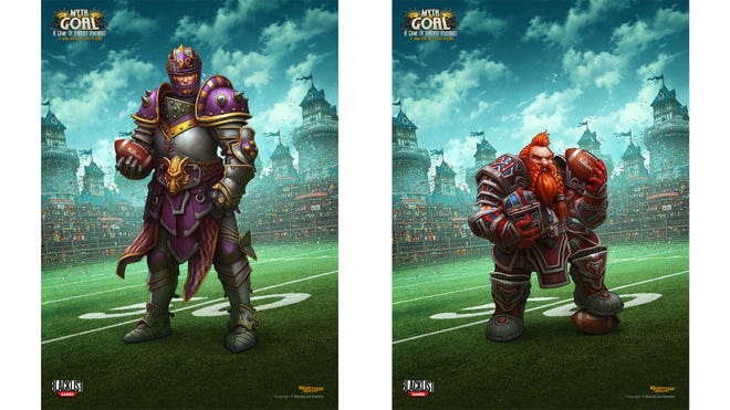 Myth & Goal sports board game artwork