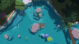 Fish, ducks, and a water spirit in a screenshot of Naiad's Steam Next Fest demo.