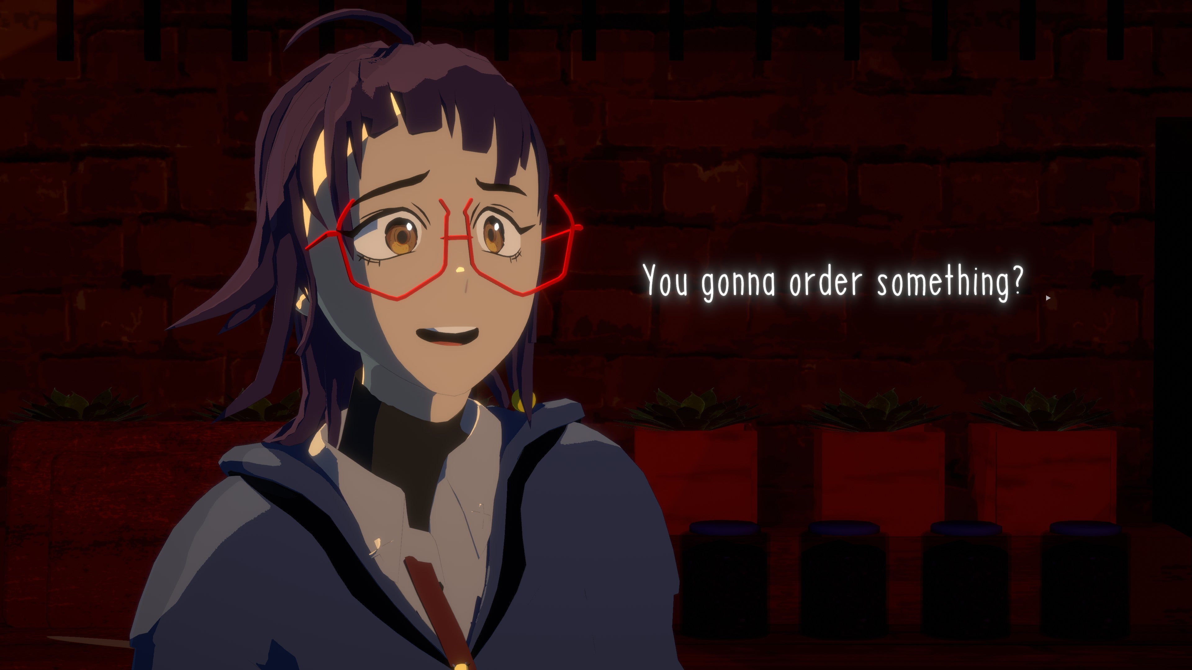 Bad service and to order something. Something wrong. Order something to go. Necrobarista. Order something to go.