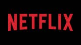 Red Netflix logo on black background