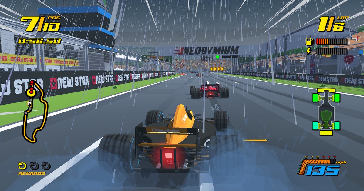 New Star GP terasa seperti kemunduran 3D ke game F1 tahun 90-an