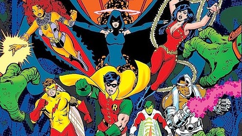 Cropped cover of New Teen Titans featuring the teen titans