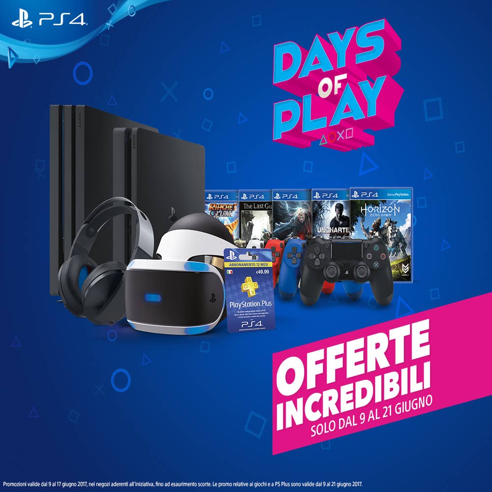 PS4 a €199,99 solo per oggi e molte altre offerte nei Days of Play