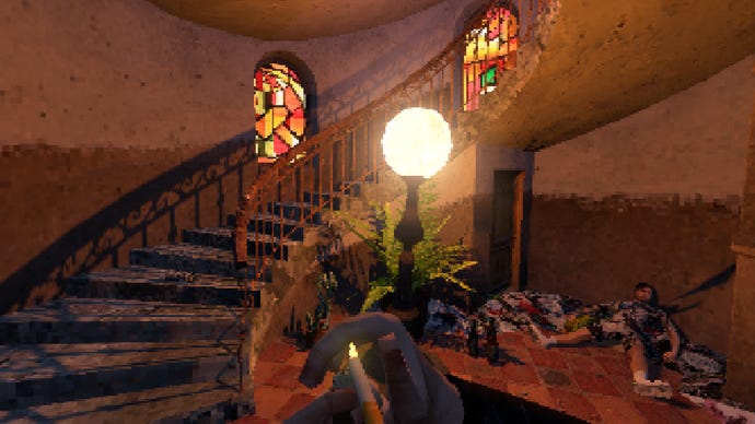 Exploring the night in a Neyasnoe screenshot.