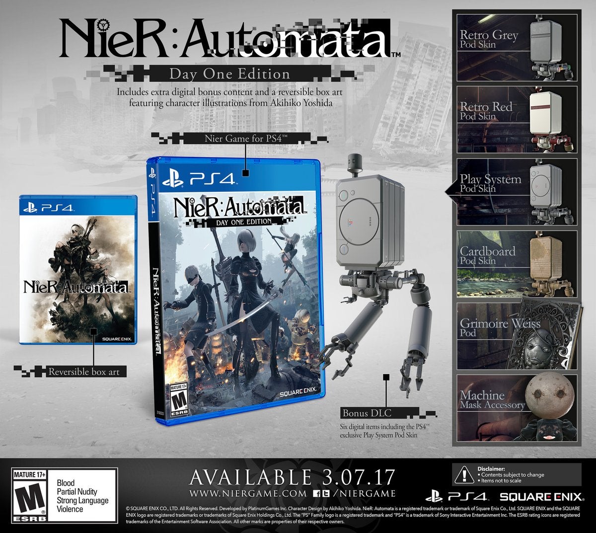 NieR: Automata's 2017 release date confirmed at PSX. Day One and