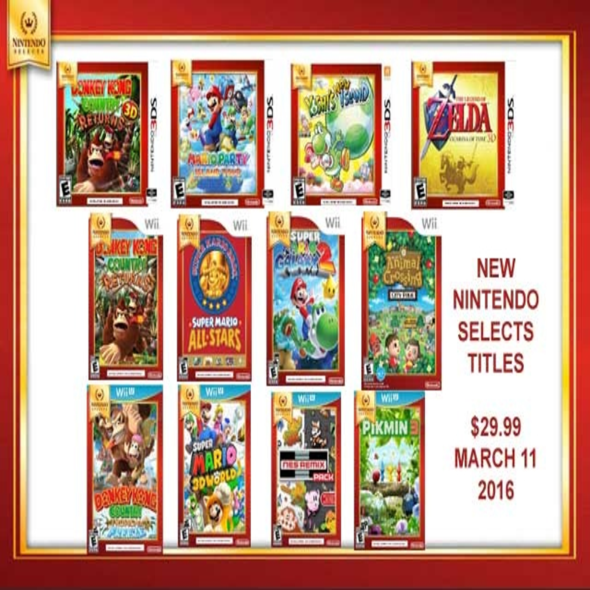 New Nintendo Selects Wii titles officially announced – Destructoid