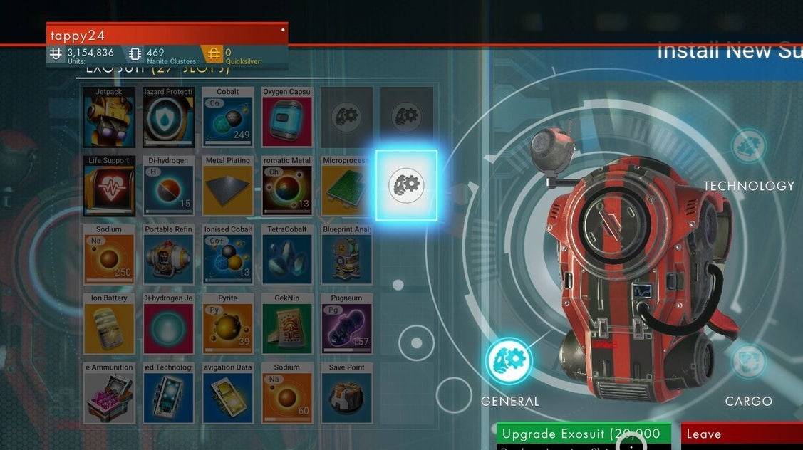 No Man's Sky inventory space - how to increase ship inventory