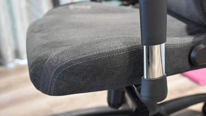 A close-up of the fabric on the Noblechairs Epic TX.