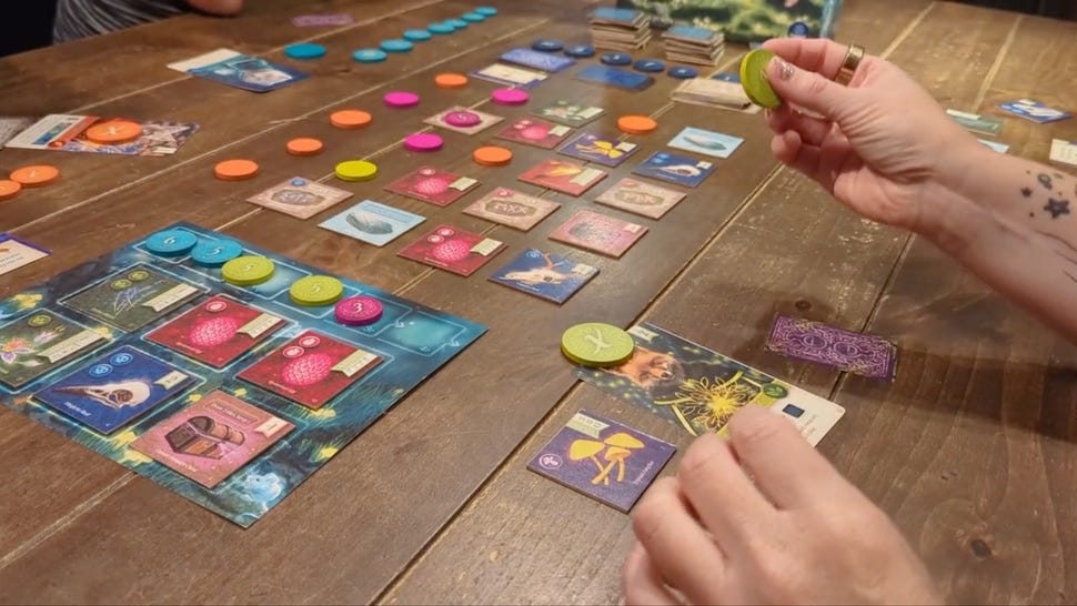 Upcoming board game Nocturne from Flatout Games in action on a table