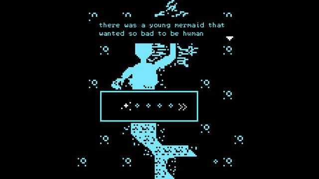 A screenshot from the game Not Seafoam, inspired by the ending of the original Little Mermaid story