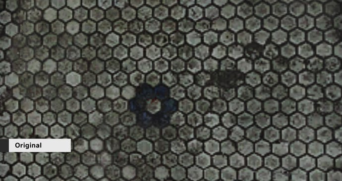 A comparison between textures filtering through Nvidia's RTX Remix auto-upscaling AI doodad.