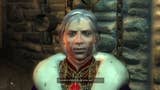 A grey-haired man in a fluffy, regal-collared gown, looking at the camera which represents the player's eyes. It is the Emperor of Tamriel from the game Oblivion. He looks nothing like Patrick Stewart, but he sounds like him.