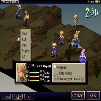 Great Cheat Table for Final Fantasy Tactics - The War of the Lions!