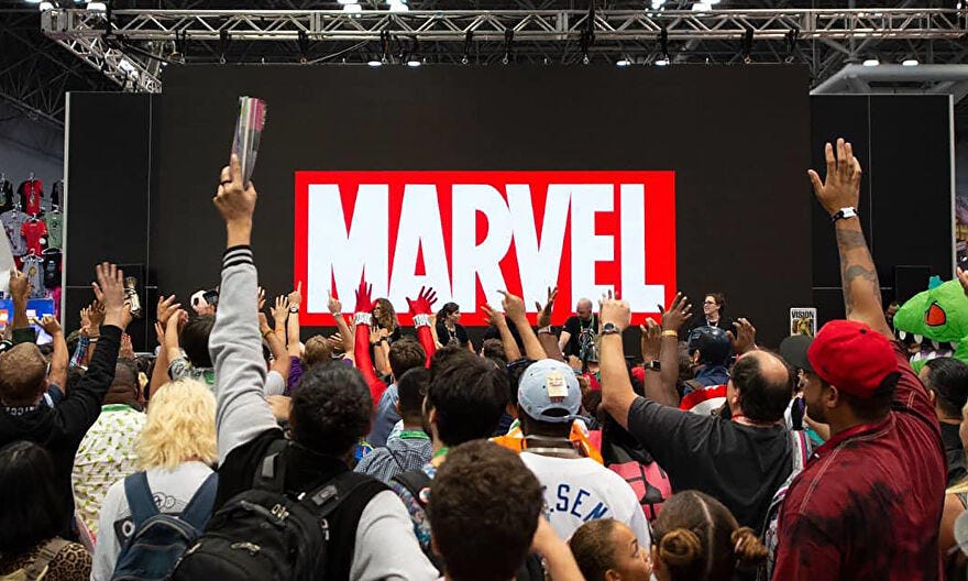 Marvel booth at New York Comic Con 2019