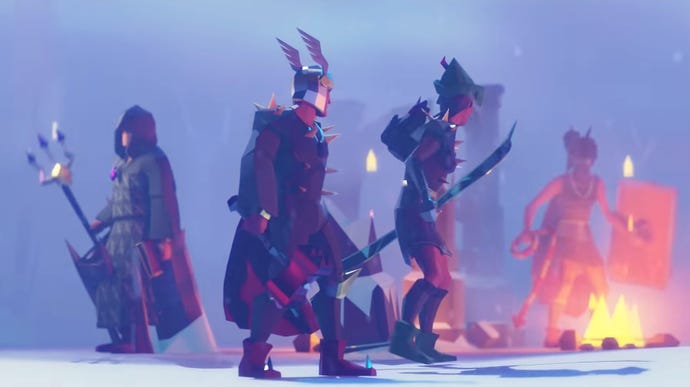 Venerable College RuneScape - A cinematic trailer shows a team of gamers lend a hand to lend a hand in a foggy, snowy waste getting ready to fight.