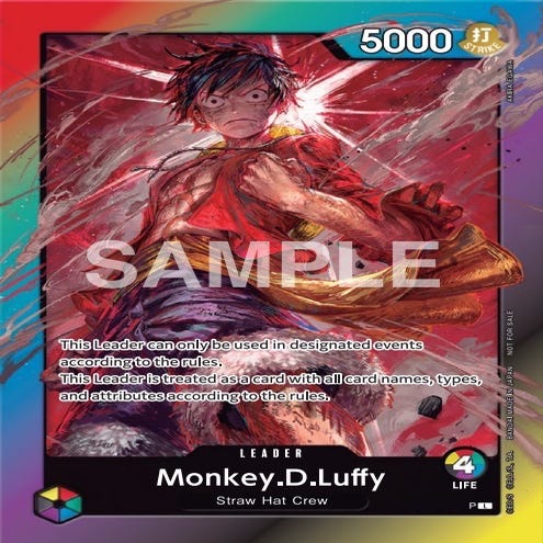 Netflix's live-action Monkey D. Luffy graces his own card in the