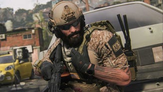 A screenshot from Modern Warfare 3 showing an Operator holding his vest.