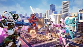 Pilot a mech to punch other mechs and level cities in Override: Mech City Brawl