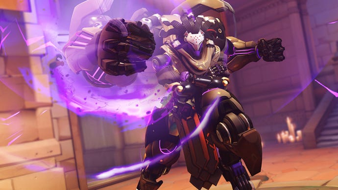 Ramattra charges up an attack in Nemesis Form in Overwatch 2.