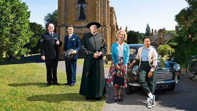 Cast of Father Brown in a promotional shot