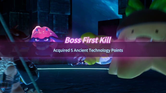 palworld boss first kill ancient technology obtained screen