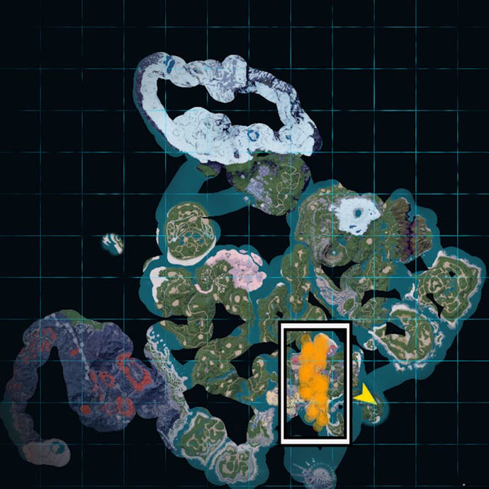 map location of Palworld Rushoar and Vixy Bone Farm