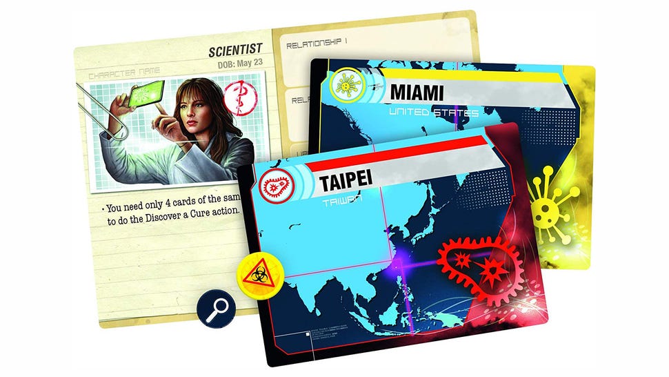 Pandemic Legacy: Season one board game card fan
