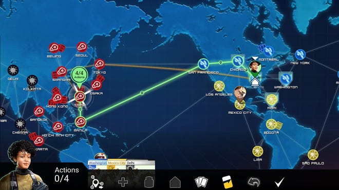 Pandemic video game layout screenshot