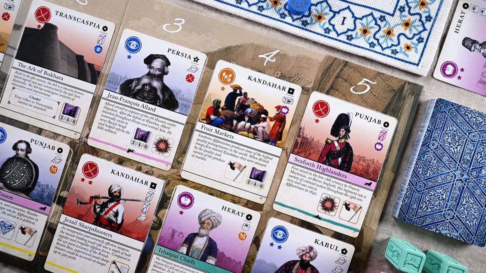 Pax Pamir 2E board game cards lifestyle