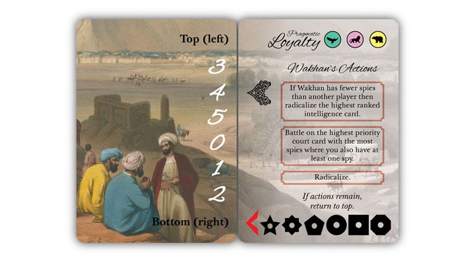Pax Pamir: Second Edition 2019 strategy board game Wakhan solo cards