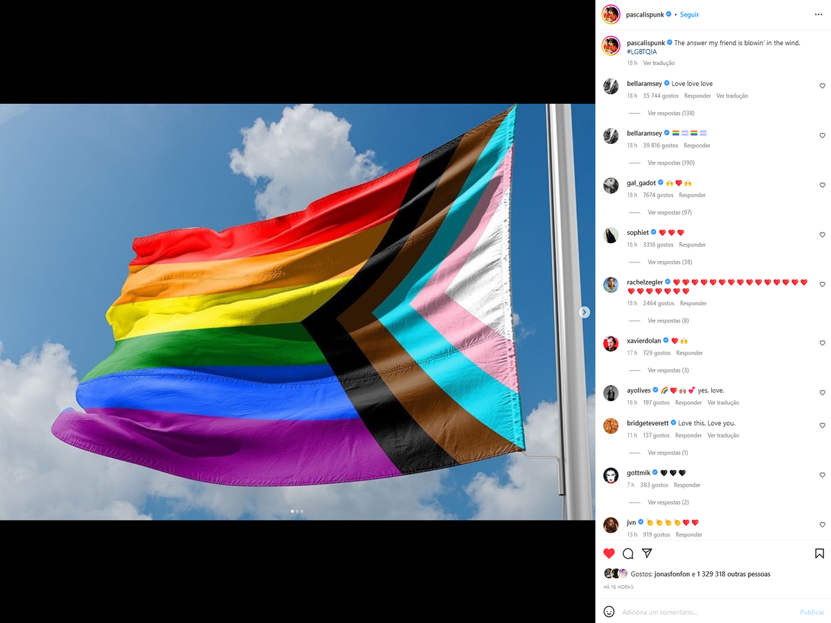 Pedro Pascal mostra apoio à comunidade LGBTQIA+