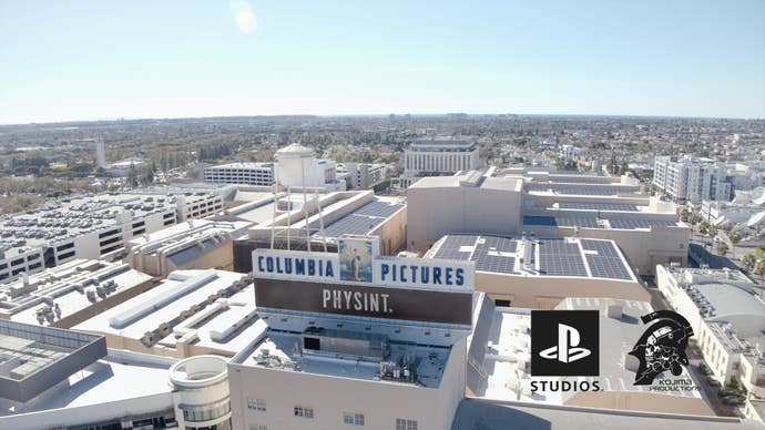 An overhead shot of the Colombia Pictures x PlayStation studio where Physint is being made.