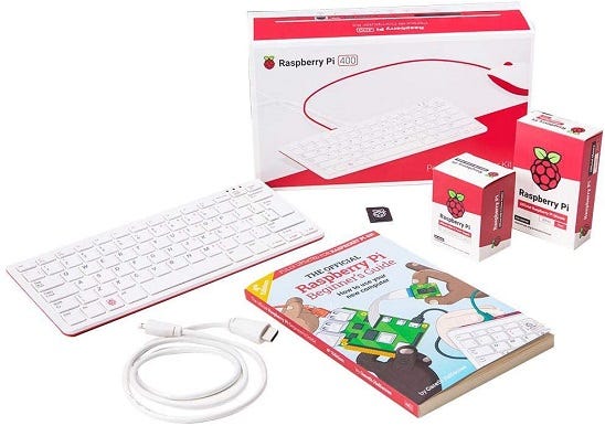 A set of Raspberry Pi kit and accessories.