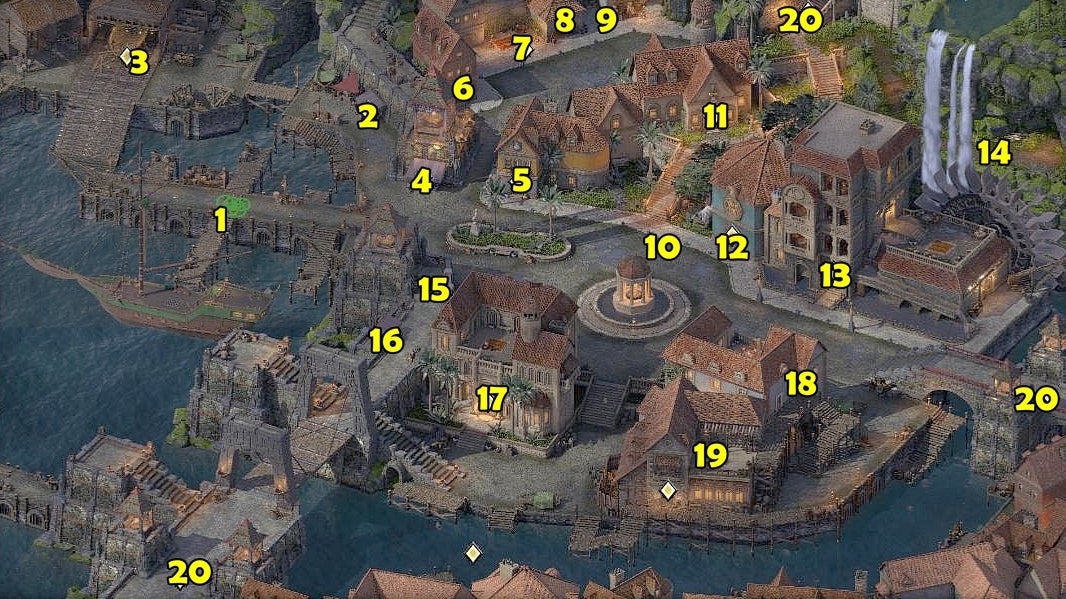 Pillars of Eternity 2 Neketaka Królewska Przystań, Dzika Klacz (mapy