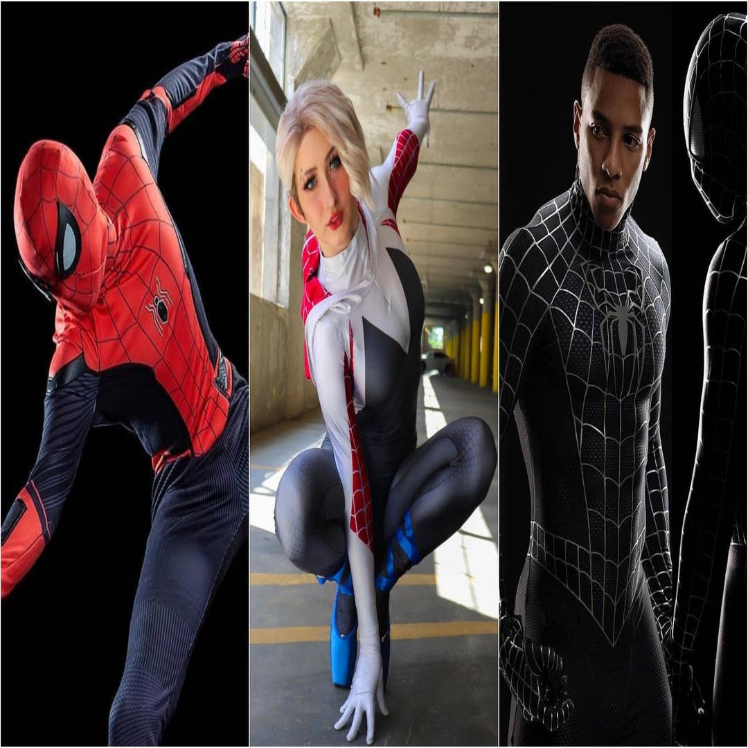 PS4 Game Spiderman Cosplay Costume Adults Kids Spider Superhero