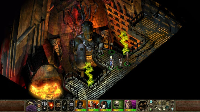 A screenshot from the PC video game Planescape: Torment.