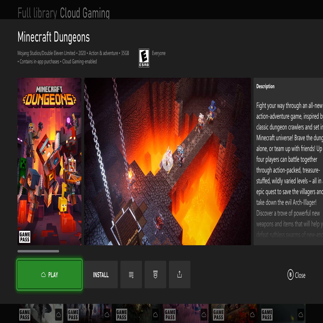 Minecraft Dungeons Getting Fully Optimized Touch Controls for Cloud Gaming  with Xbox Game Pass Ultimate - Xbox Wire