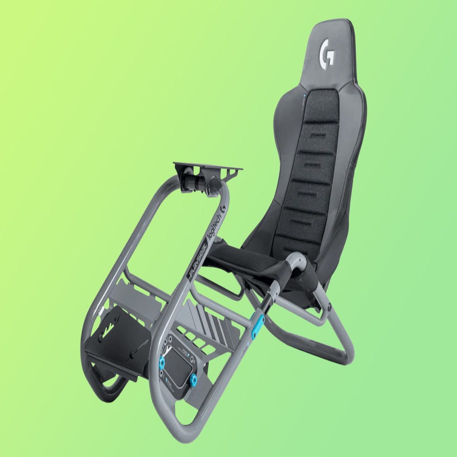 Logitech Pro Racing Wheel, Pro Racing Pedals and Playseat Trophy