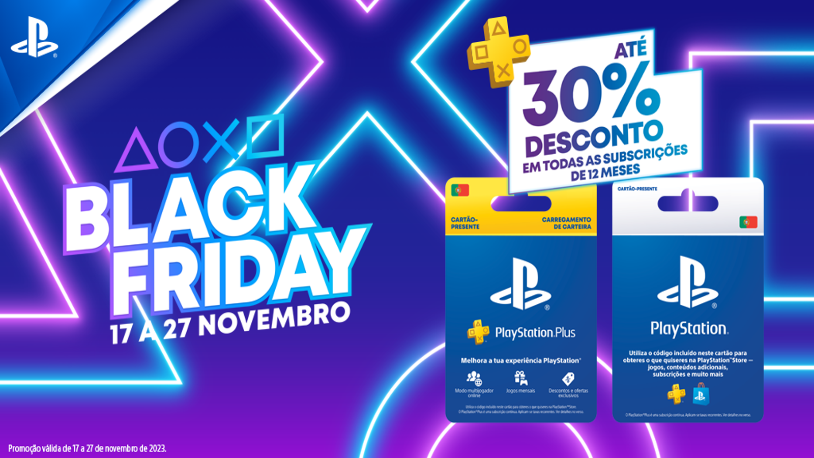 Começa a promoção de Black Friday na PS Store; PS Plus incluída