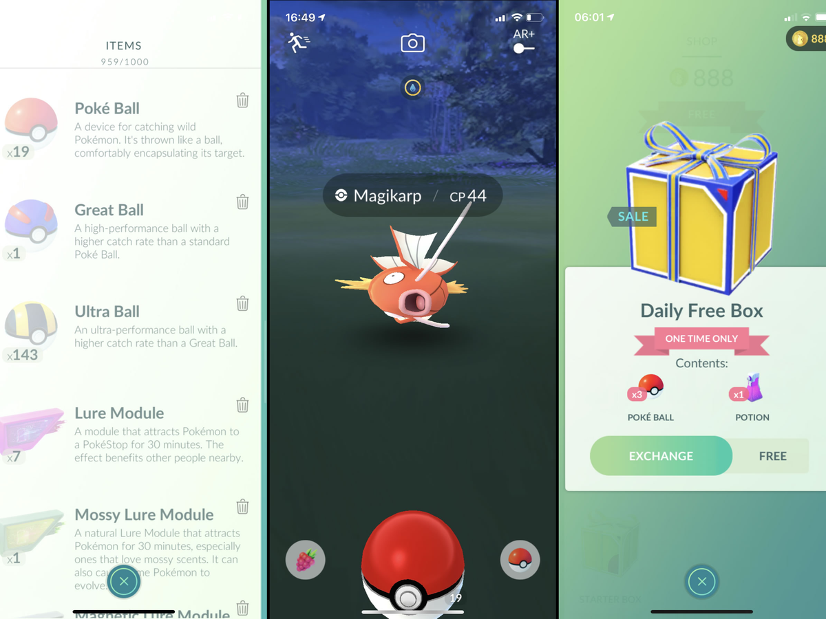 Pokémon Go: what is the difference between the expanding circles