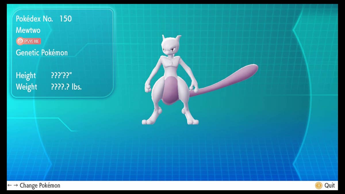 Mewtwo  Pokédex