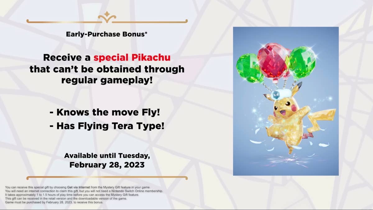 Pokémon Scarlet and Violet Mystery Gift codes