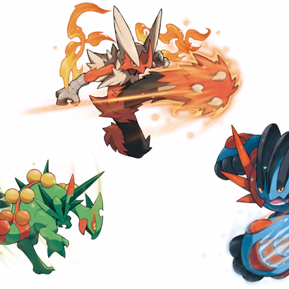 Pokémon Sun and Moon - Mega Blaziken, Swampert, Sceptile, Banette ...