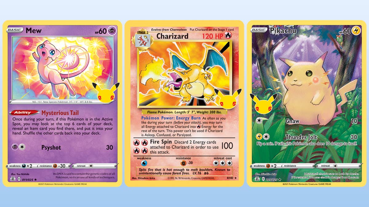 Pokémon TCG Celebrations is out today, featuring remakes of 25