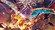 Dark Charizard ex art for the Obsidian Flames expansion for the Pokémon TCG