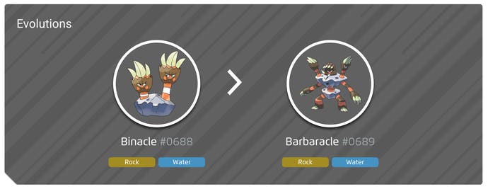 Barbaracle Evolution Line Binacle 100% perfect IV stats, shiny Binacle preview in Pokémon Go ...