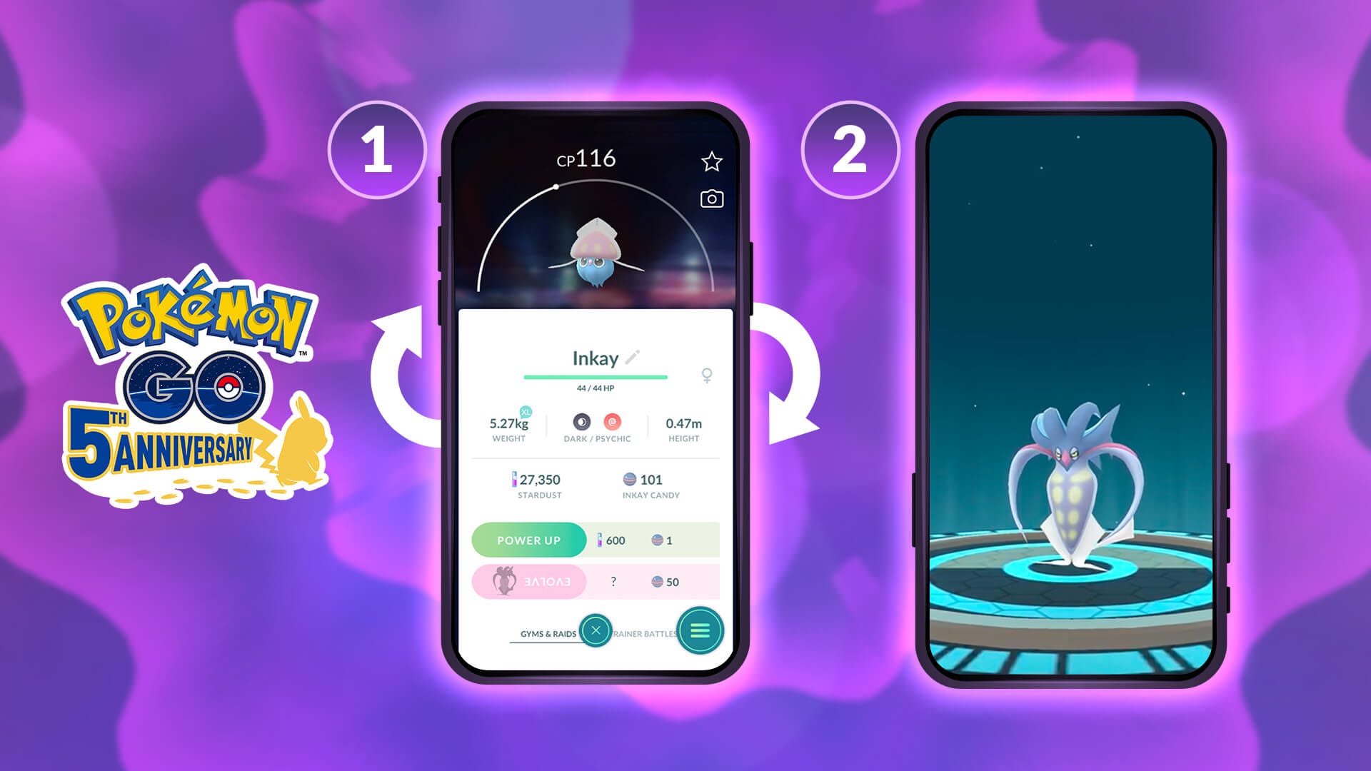 Pokémon Go - Inkay evolution: How to evolve Inkay into Malamar ...